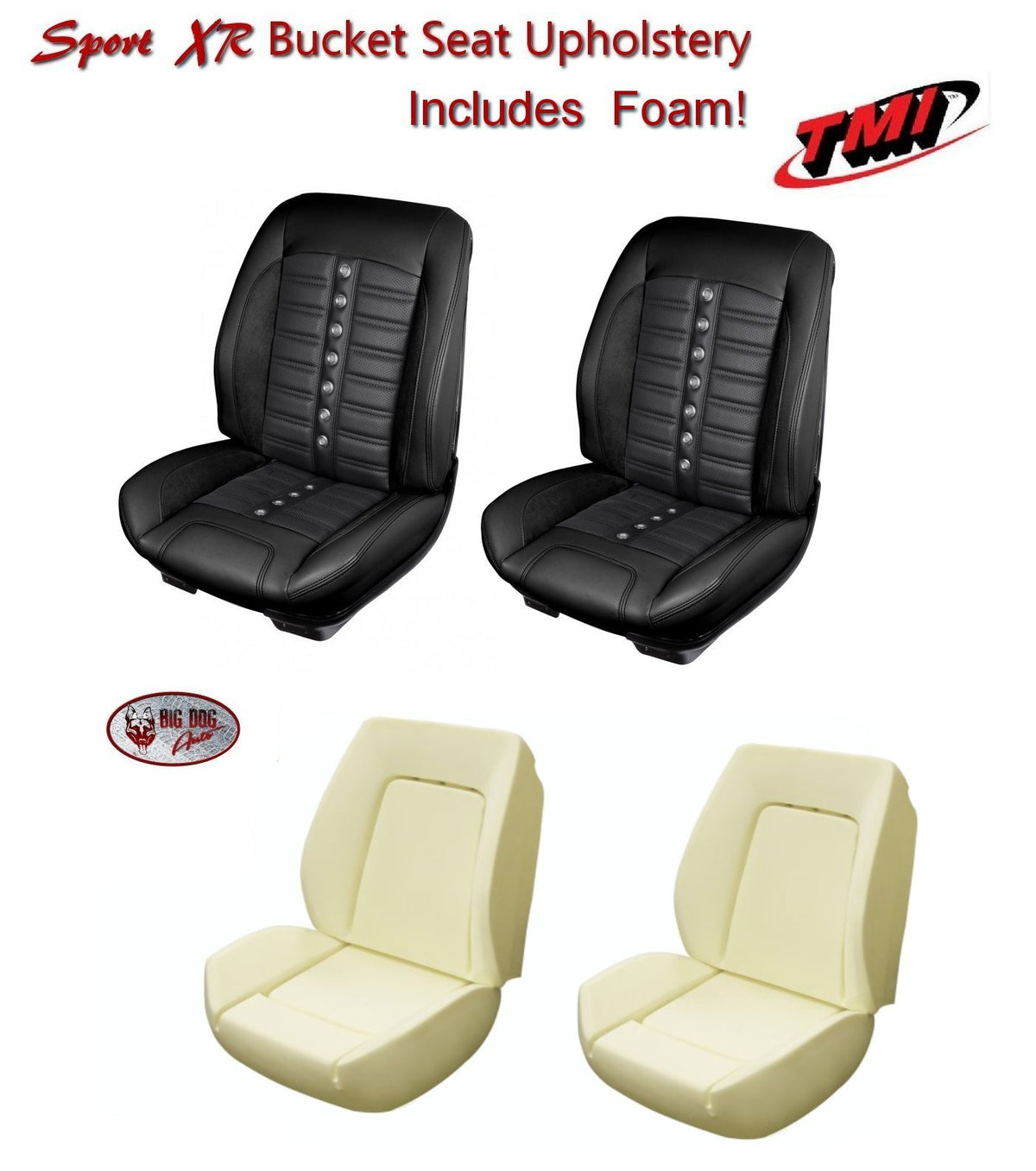 Sport XR Front/Rear Upholstery + Foam for 1967 Camaro by TMI - Made in USA  
