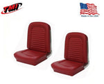 1966 Mustang Front Bucket Seat Upholstery - Pair - Drk Red Made by TMI -