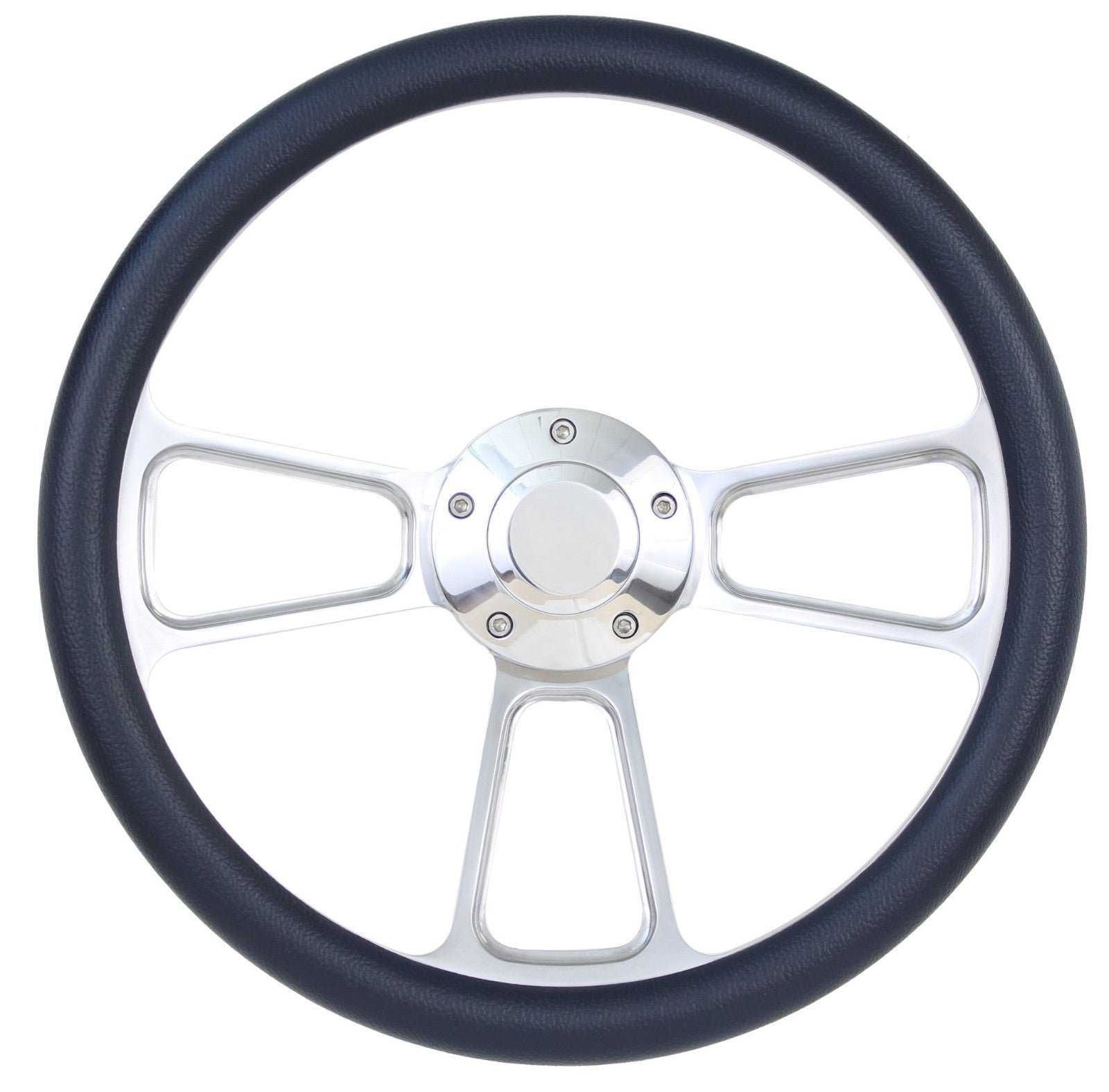 1970-1974 Dodge Challenger Billet and Black Steering Wheel, Full Install Kit