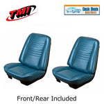 1967 Chevelle Coupe Blue Bucket Seat & Rear Bench Upholstery by TMI IN STOCK