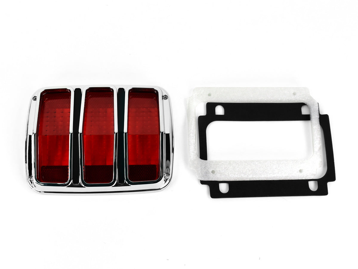 1965-66 Mustang Tail Light Assembly w/Bezel & Lens, Fits Right OR Left Side