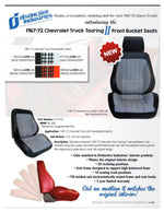 Deluxe Houndstooth Touring II Fully Assembled Seats  1967 - 1972 Chevy Trucks
