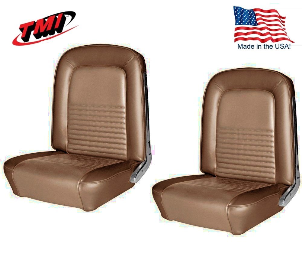 1967 Mustang Front & Rear Seat Upholstery-  Saddle - by TMI 
