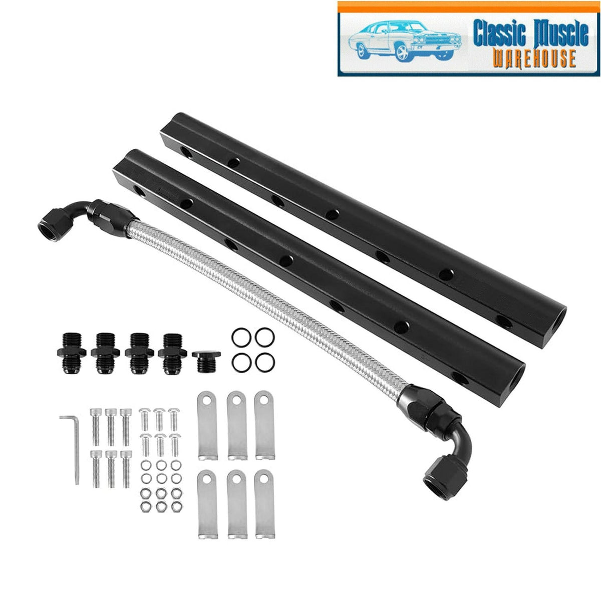 TSP Velocity LS3/L92 Billet Aluminum High Performance Fuel Rail Kit - Black