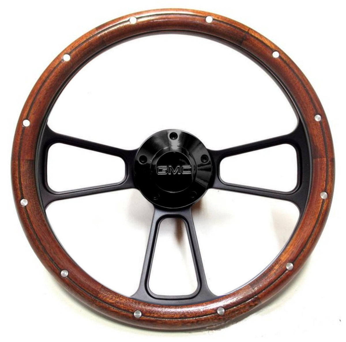 1981-1991 GMC Pick Up Truck Mahogany & Billet  Full Steering Wheel Boss Kit