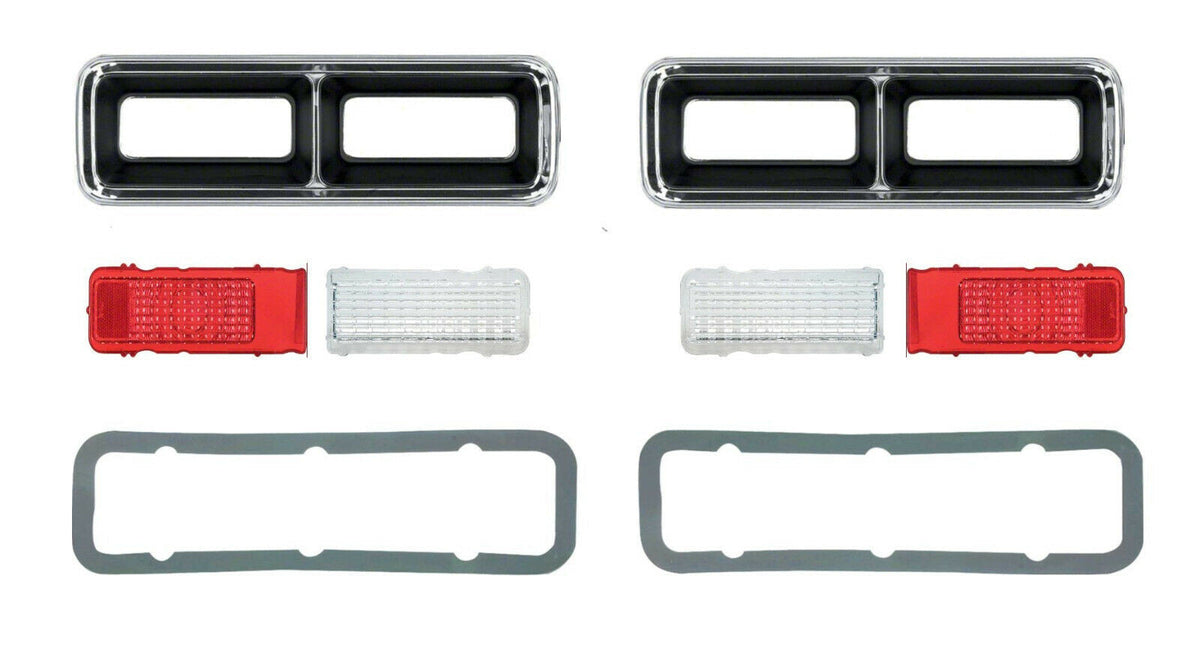 1968 Camaro Complete Dakota Digital LED Tail LIght Kit, Bezels, Lens - PAIR