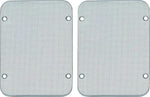 1958 - 1972 GM; Kick Panel Speaker Grills; 4" x 6"; Pair- Natural Steel Finish