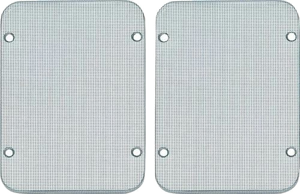 1958 - 1972 GM; Kick Panel Speaker Grills; 4" x 6"; Pair- Natural Steel Finish