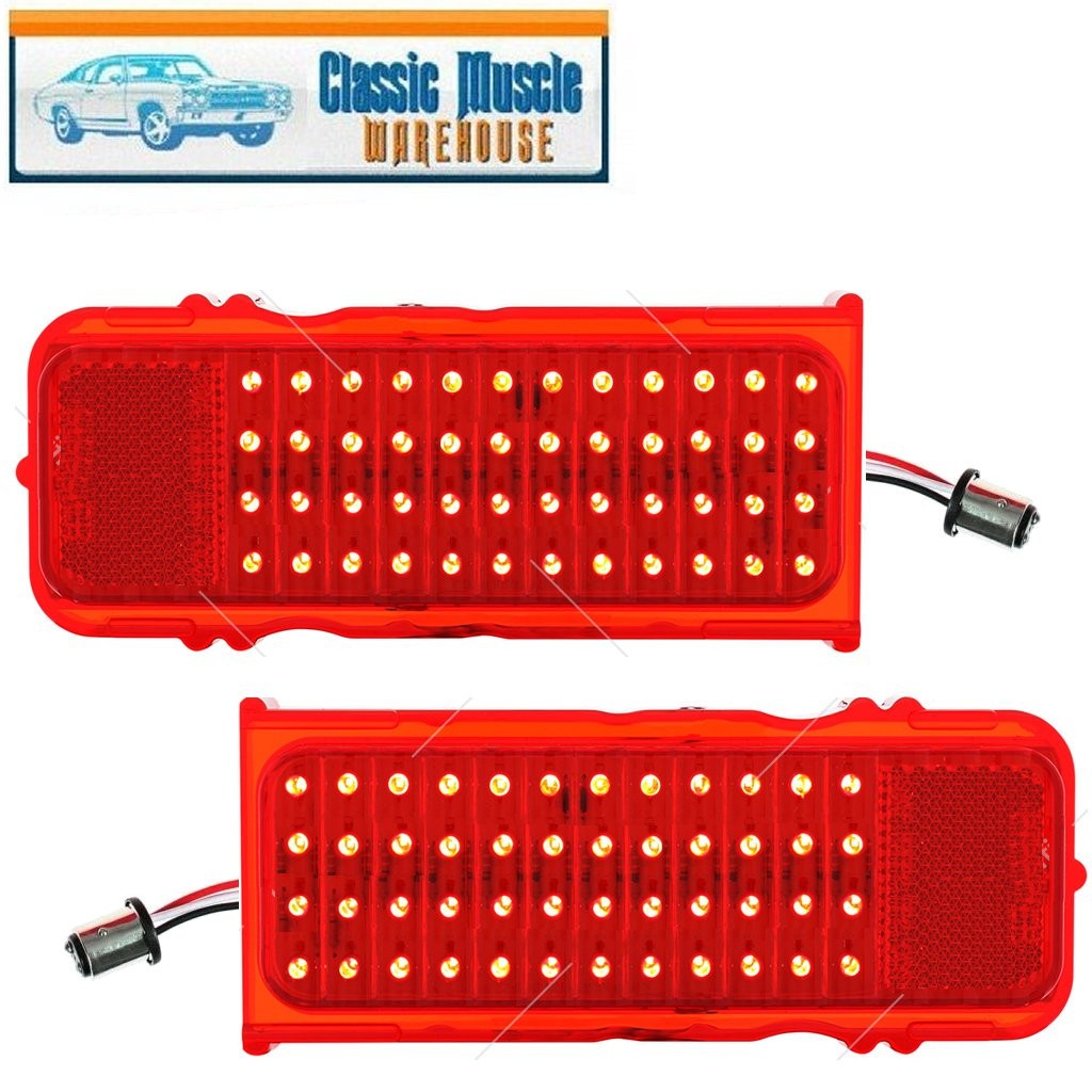 1968 Rally Sport Camaro Replacement LED Upgrade Tail Light Lens Set W/ Flasher