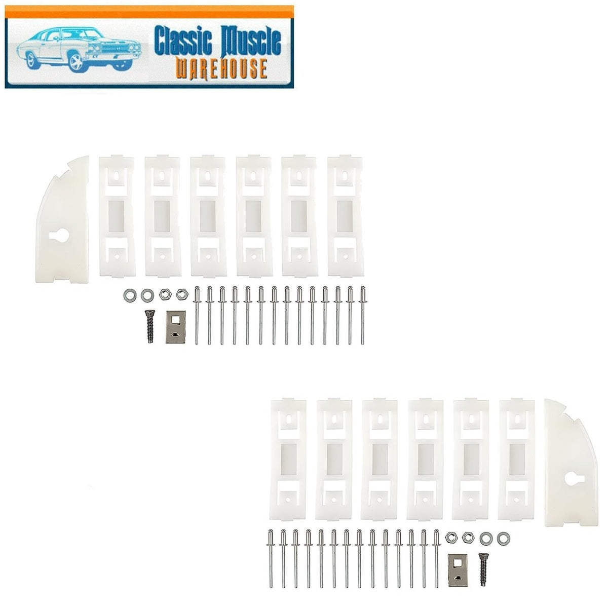 1967 - 1968 Mustang Rocker Panel Molding Clips - Complete Set for Right & Left