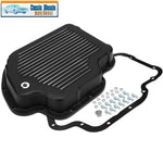 Finned Aluminum Black Transmission Oil Pan for GM TH400 2-3/8 inch Pan Depth
