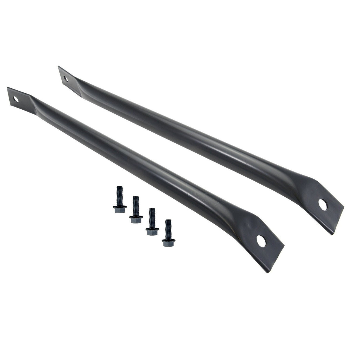 1970 - 1981 Camaro BLACK RADIATOR SUPPORT BARS with Hardware - HZ-9176-PBK