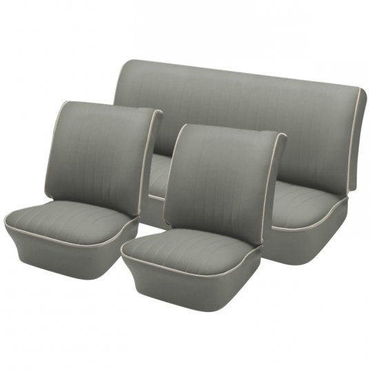 1956 - 57 Volkswagen VW Bug OEM Classic Seat Upholstery, Front & Rear, Grey
