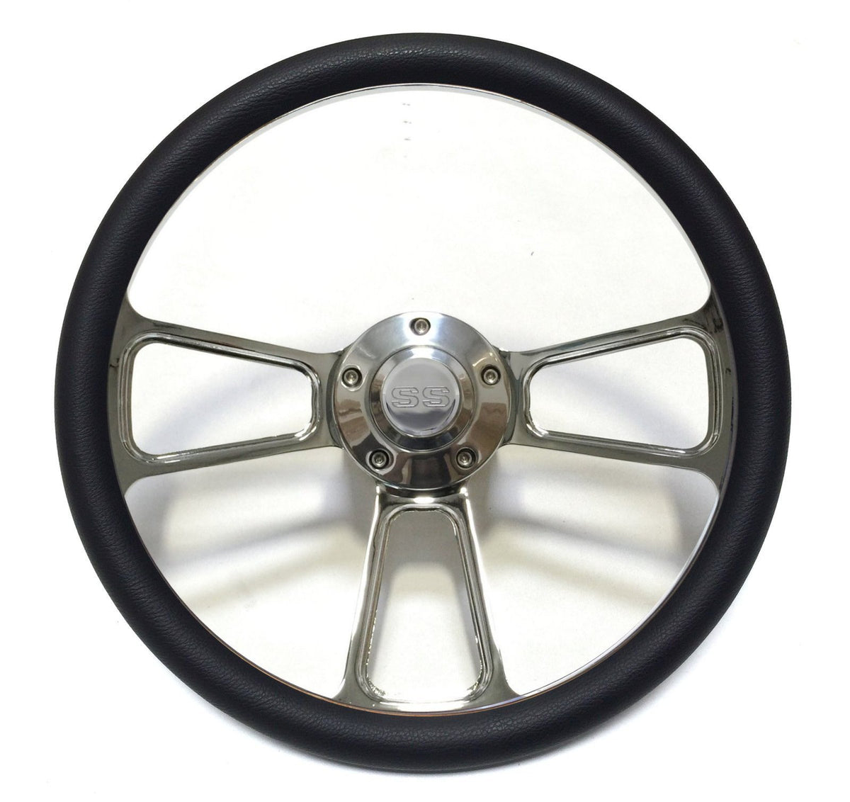 1967-1968 Chevy SS Impala  14" Billet and Black Steering Wheel Kit, with SS Horn