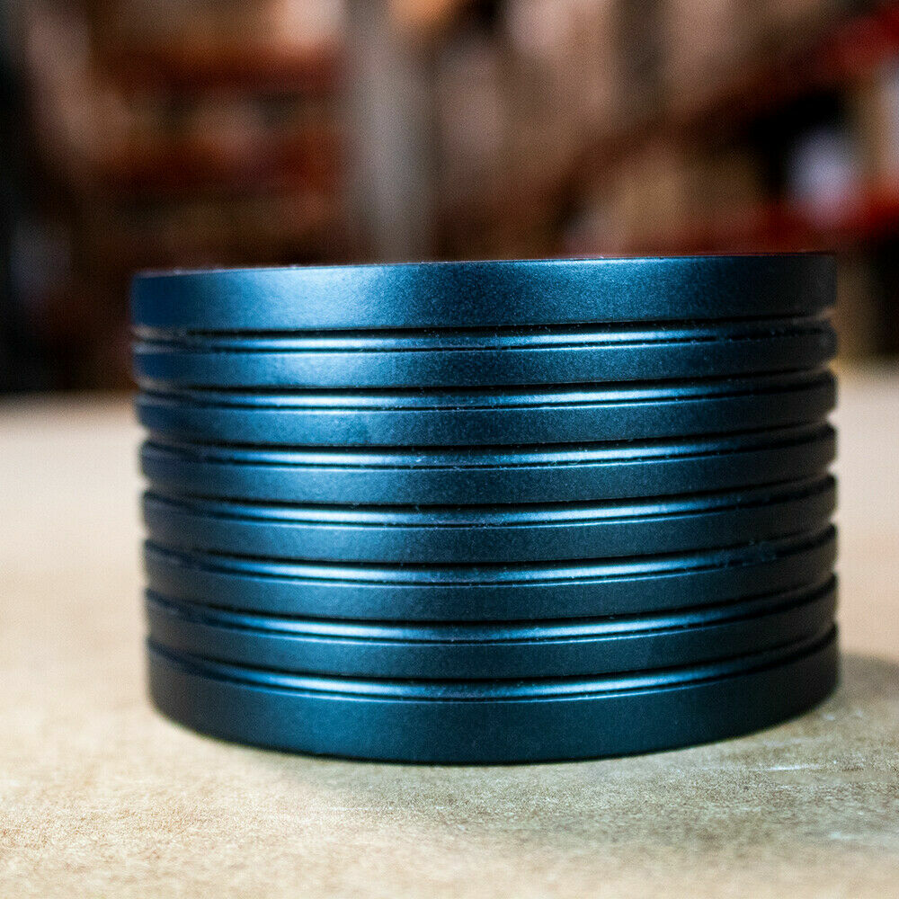 Two-Inch Black Billet Five and Six Hole Spacer
