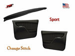 Sport Dash Pad & Molded Door Panels for 1967 - 72 Chevy, GMC Truck ORANGE Stitch