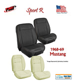 Sport R Bucket Seat Upholstery & Sport Foam for 1968-1969 Mustang, Made in USA