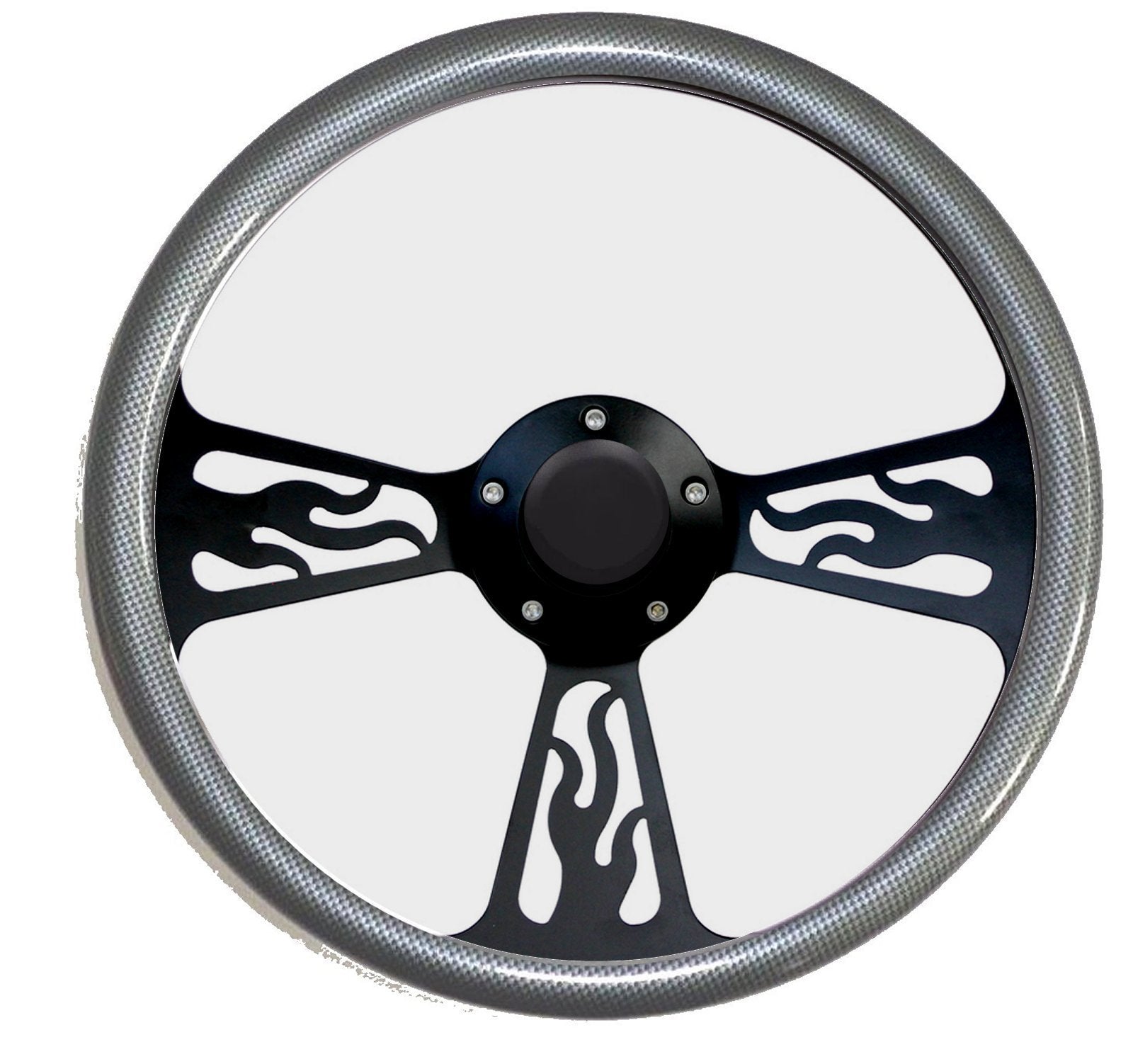 Hot Rod  Street Rod  Rat Rod Truck  Steering Wheel Carbon Fiber & Black Flames