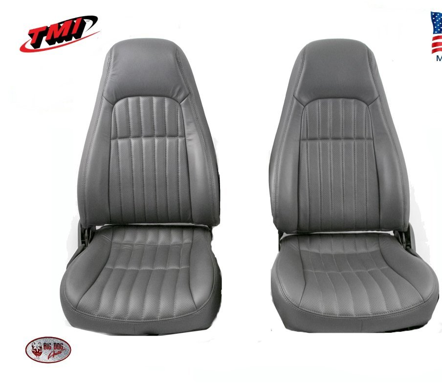 1997- 02 Camaro Highback Bucket Seat & Rear Bench Upholstery  TMI, Dark Grey