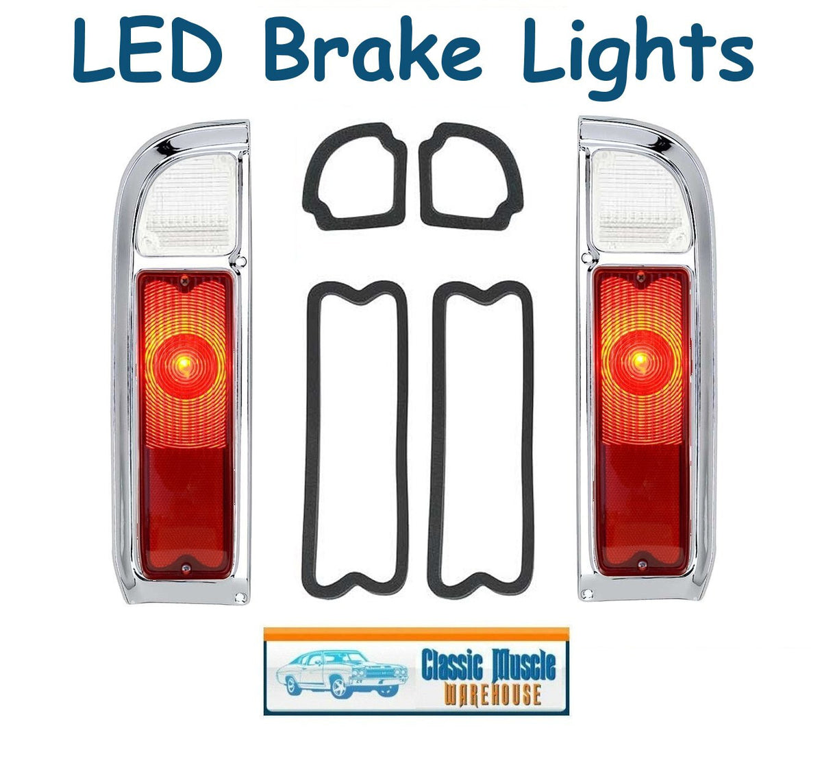 1969 - 72 Chevy Fleetside Pickup, Blazer, Jimmy LED Tail Light Bezel & Lens Kit