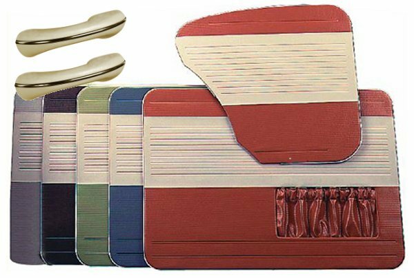 1956-64 Volkswagen VW Bug Two-Tone Door & Quarter Panel Set w/Arm Rests