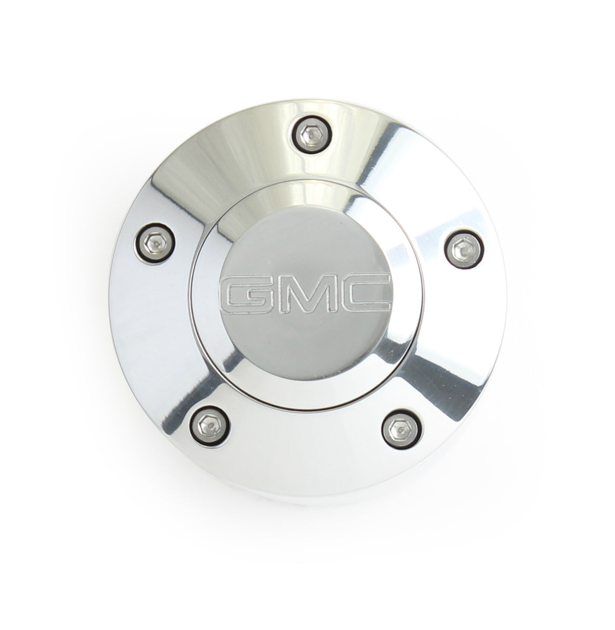 Laser Engraved Billet Five Hole Horn Button with GMC Logo - Forever Sharp