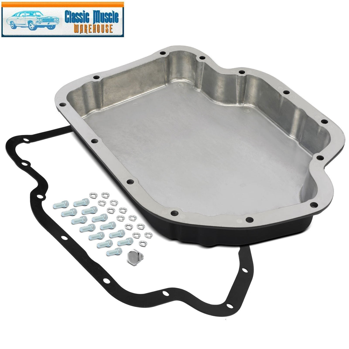 Finned Aluminum Black Transmission Oil Pan for GM TH400 2-3/8 inch Pan Depth