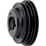 Black Steel Triple Groove Crankshaft Pulley BB 396 & 454 W/ Long Water Pump