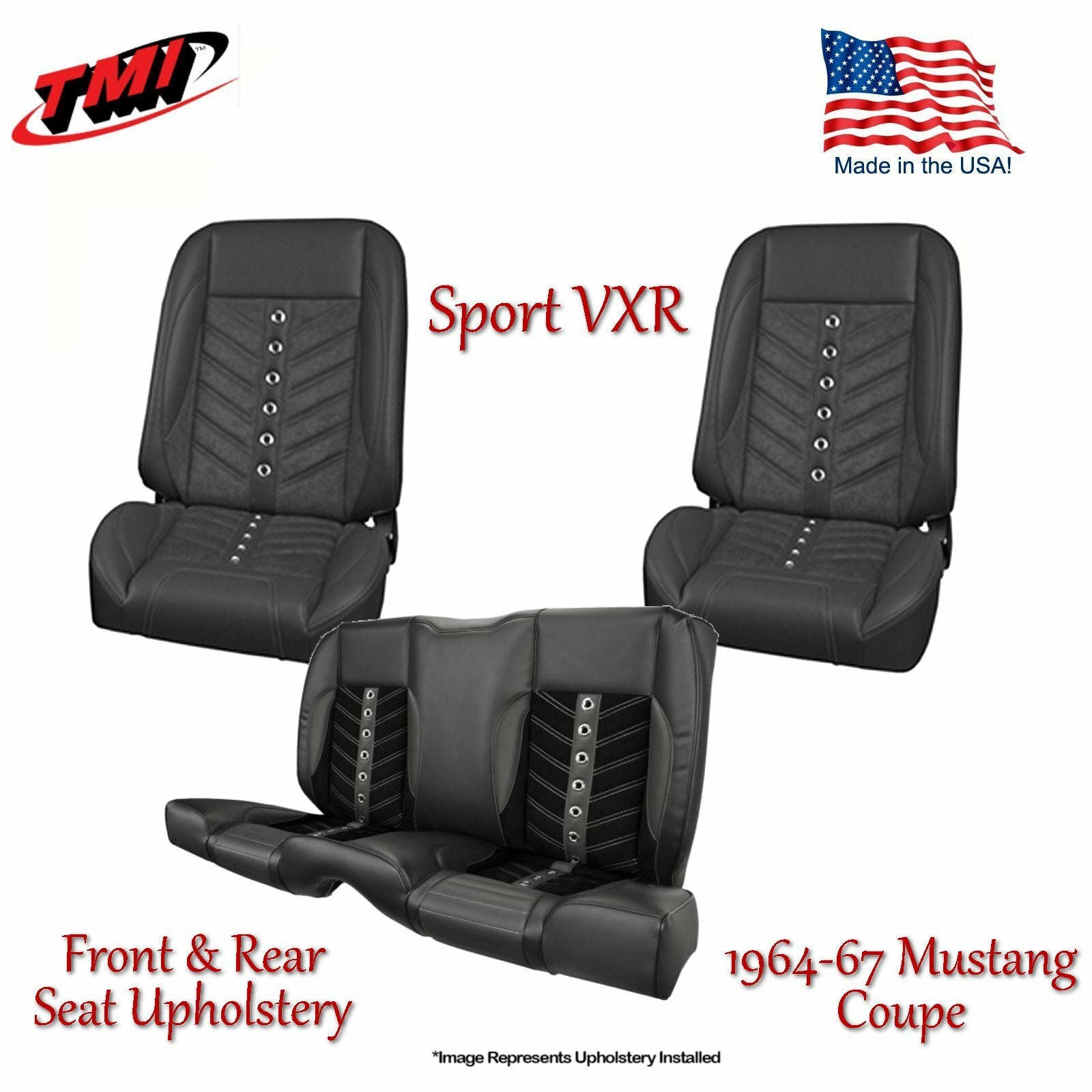 Sport VXR Front & Rear Seat Upholstery for 1964 - 67 Mustang Convertible