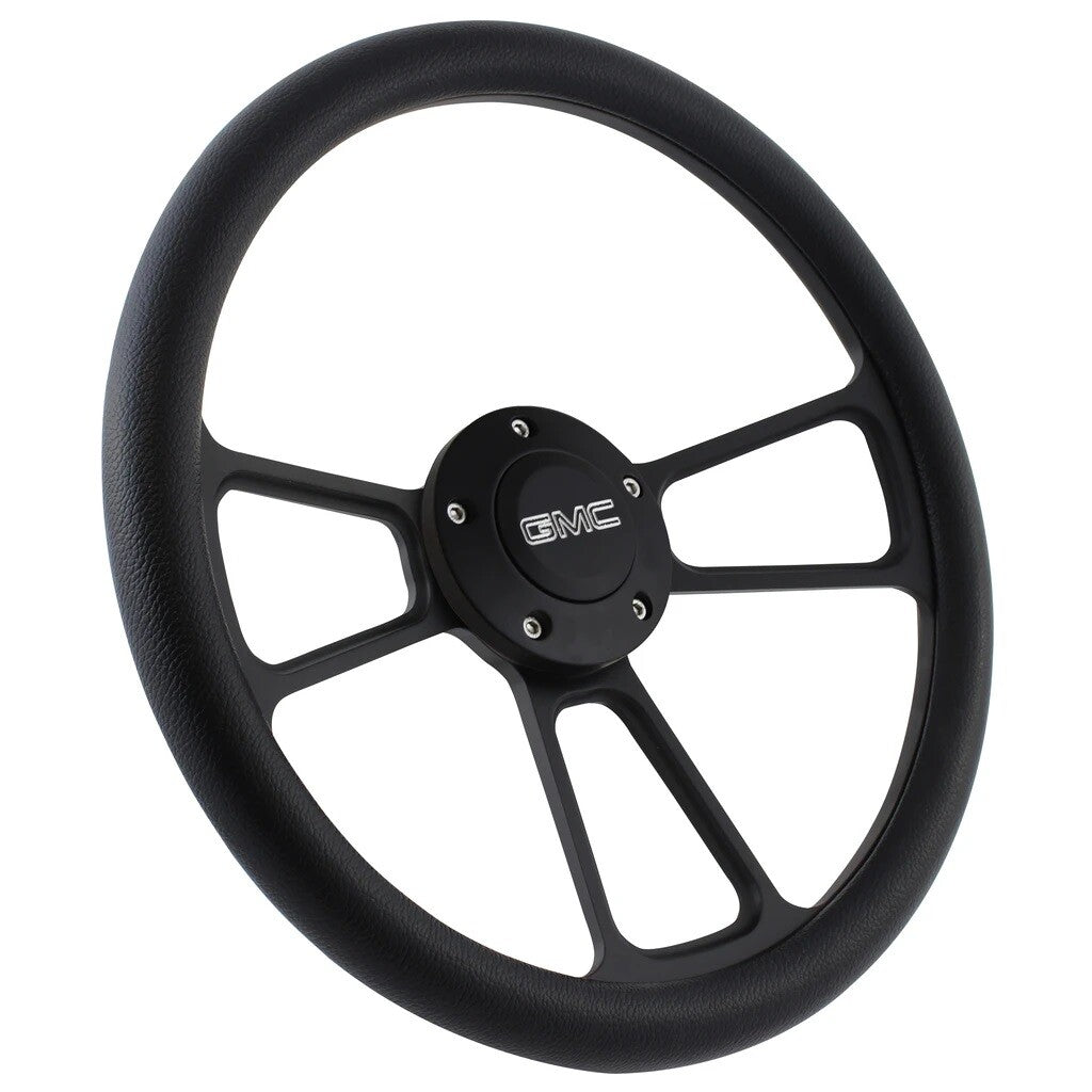 1948-1994  GMC C-Series Pick-Up Truck - Black on Black Billet Steering Wheel