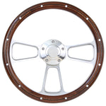 1965 1966 1967 1968 1969  Ford Mustang Real Mahogany Steering Wheel & Adapter 