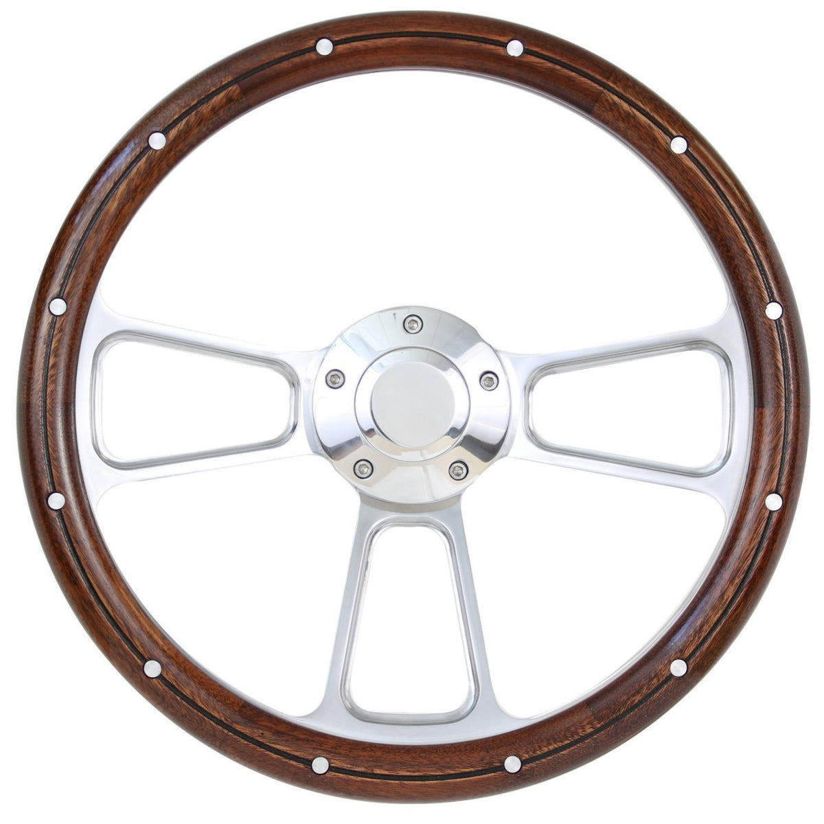 1965 1966 1967 1968 1969  Ford Mustang Real Mahogany Steering Wheel & Adapter 