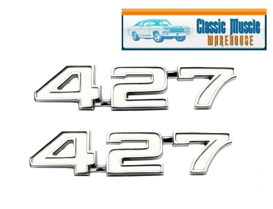Chevrolet 427 Emblem Set. for 1969 Camaro, Caprice, Bel Air, Impala, Nova *PAIR*