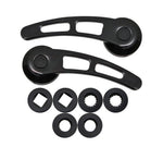 3 Point Retractable Black Lap Seat Belt, Airplane Buckle, Pair