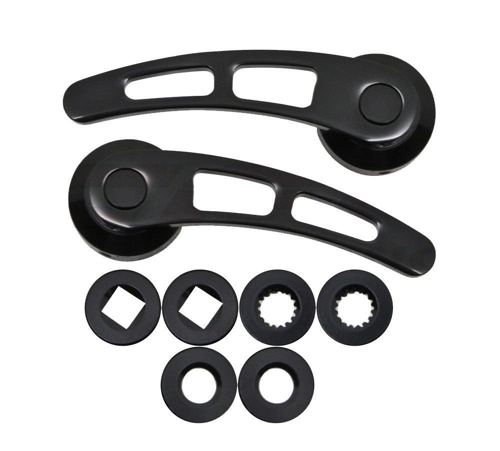 3 Point Retractable Black Lap Seat Belt, Airplane Buckle, Pair