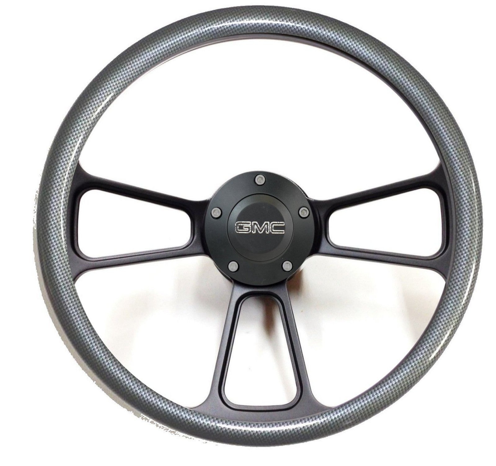 1960 - 1969  GMC Pick Up Trucks Black Billet & Carbon Fiber Steering Wheel Boss