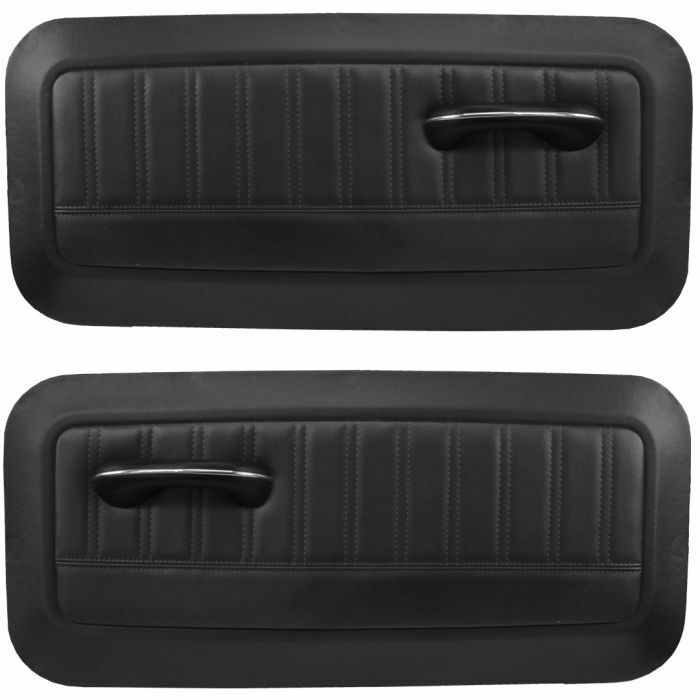 Sport Molded Door Panel Set - Black - for 1964 - 66 Chevy, GMC C/10 Truck