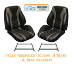 Mach 1 Touring II Fully Assembled Seats, Rear Upoholstery Kit - 1971-73 Mustang