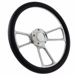 1961 - 1966 Dodge Dart Billet and Black Steering Wheel, Full Install Kit, Horn