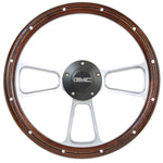 1970 - 73 GMC Pick Up Trucks Custom Mahogany & Billet Steering Wheel & Boss Kit