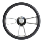 Hot Rod Black Custom Billet Steering Wheel Boss Kit for ididit Universal Column
