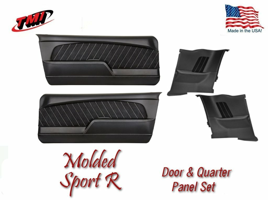 1967 - 68 Mustang Molded Sport R Door & Quarter Panel Set - Your Choice of Stitc