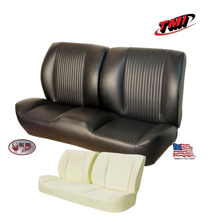 1964 Chevelle, El Camino Sport Front Seat Upholstery + Foam, Made by TMI in USA