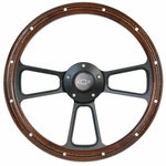 Vintage 1948 -1959  Chevy Pick Up Truck Wood & Black Steering Wheel & Adapter 