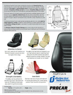 Mach 1 Touring II Fully Assembled Seats  1969 Mustang - Your Choice of Color