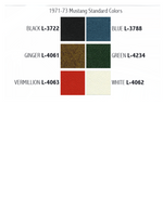 Standard Touring II Fully Assembled Seats  1971-73 Mustang - Choice of Color