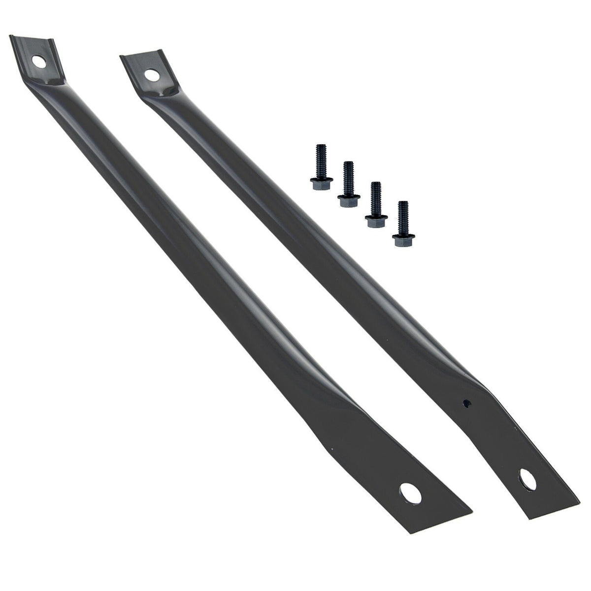 1970 - 1981 Camaro BLACK RADIATOR SUPPORT BARS with Hardware - HZ-9176-PBK