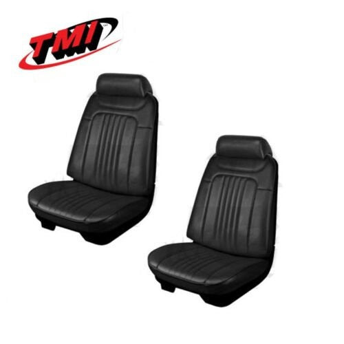 1971-1972 Chevelle Coupe Black Bucket Seat Upholstery by TMI