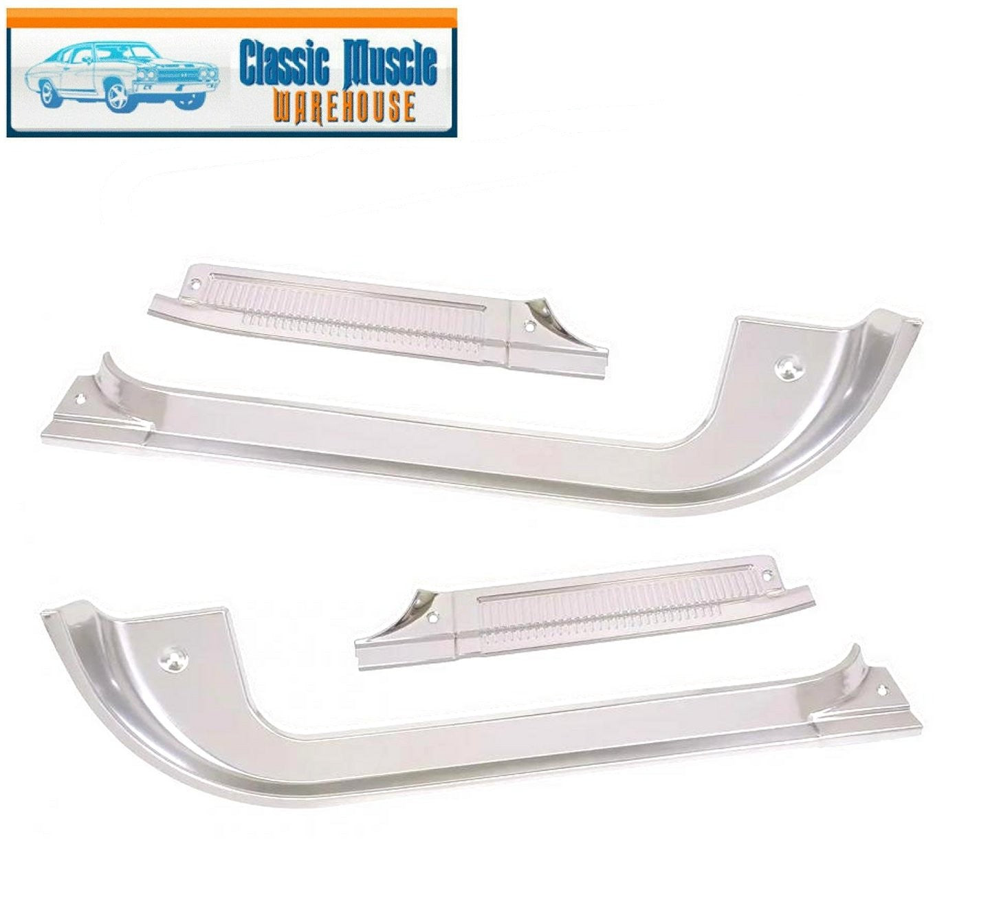 Polished Aluminum Door Sill Plate Set- 1978-91 Chevy, GMC Std Cab Trucks *153293