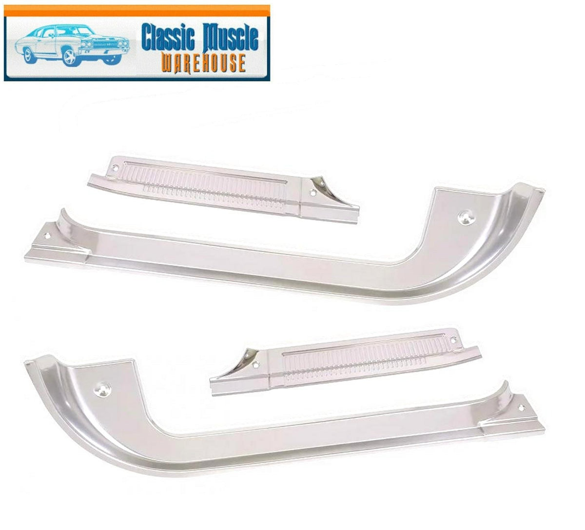 Polished Aluminum Door Sill Plate Set- 1978-91 Chevy, GMC Std Cab Trucks *153293